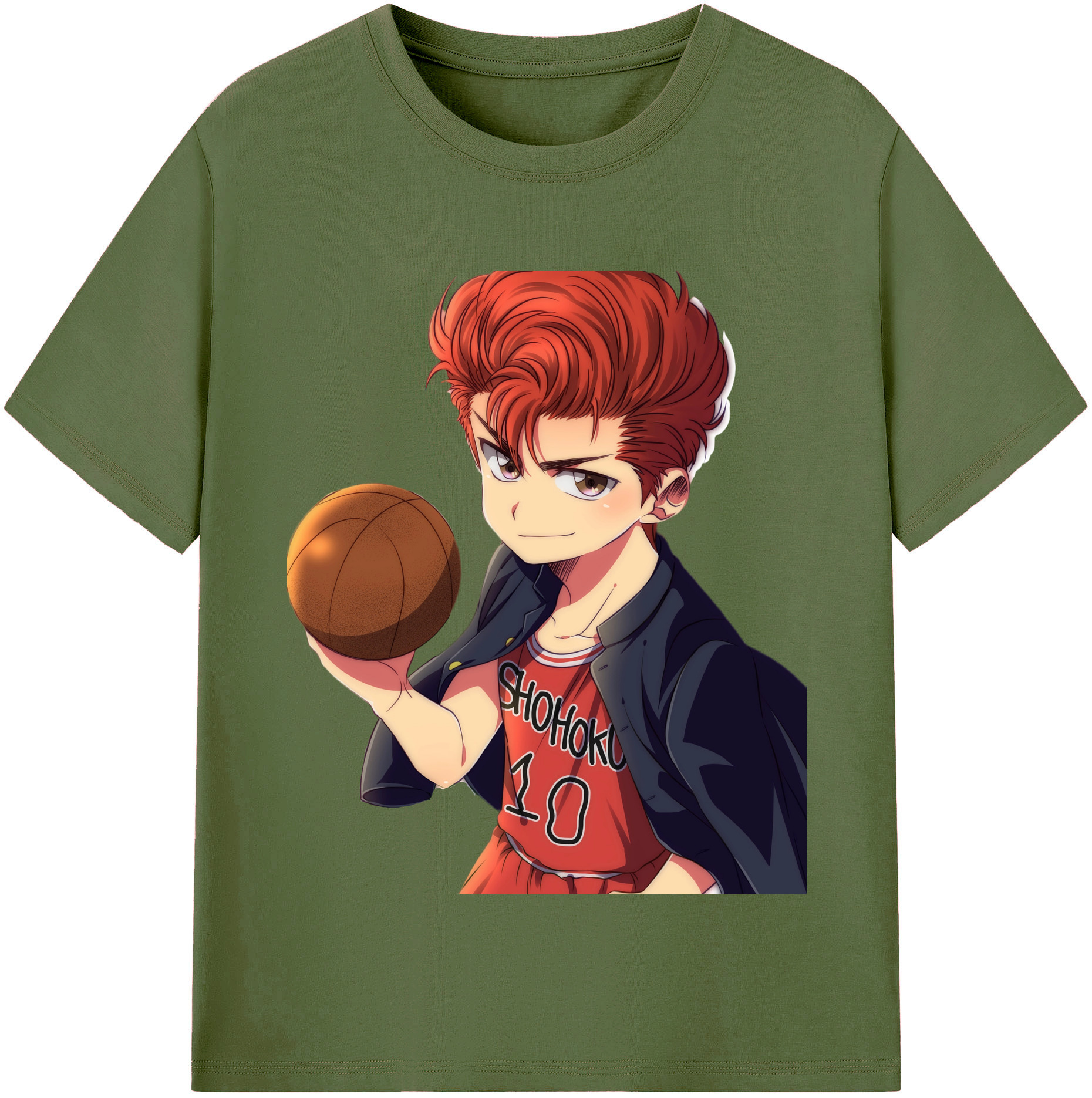SLAM DUNK／スラムダンク 綿100％半袖Tシャツ（フロントプリント）